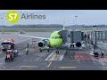 Взлет 15-ти летнего Airbus А319 S7 airlines из Домодедово