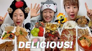 Lisa's Favourite Food in Just One Plate | MUKBANG ASMR Video | @먹스나Muk Sna Tiktok Compilation