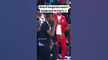 Polo G forgot he wasn’t supposed to say it 😭