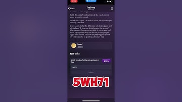 24 July Secure Your Crypto Code : The Role Of Public | Today Secure your crypto code | Tapswap Code