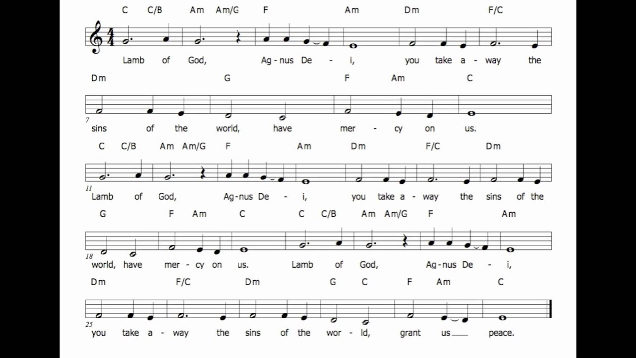 The Roman Missal Lamb of God YouTube