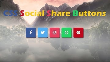 Social Share Icon Design in HTML and CSS | Share Button