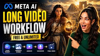 Create LONG AI Videos with Meta AI for FREE & UNLIMITED (Full Workflow)