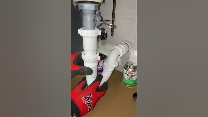 Install a plastic bathroom P-trap