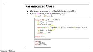 Course : Systemverilog Verification 3 : L8.1 : Parameterized Class