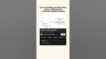 Day 9 | YouTube Videos that’ll turn you into a Machine Learning Prodigy | akashu FINTECH