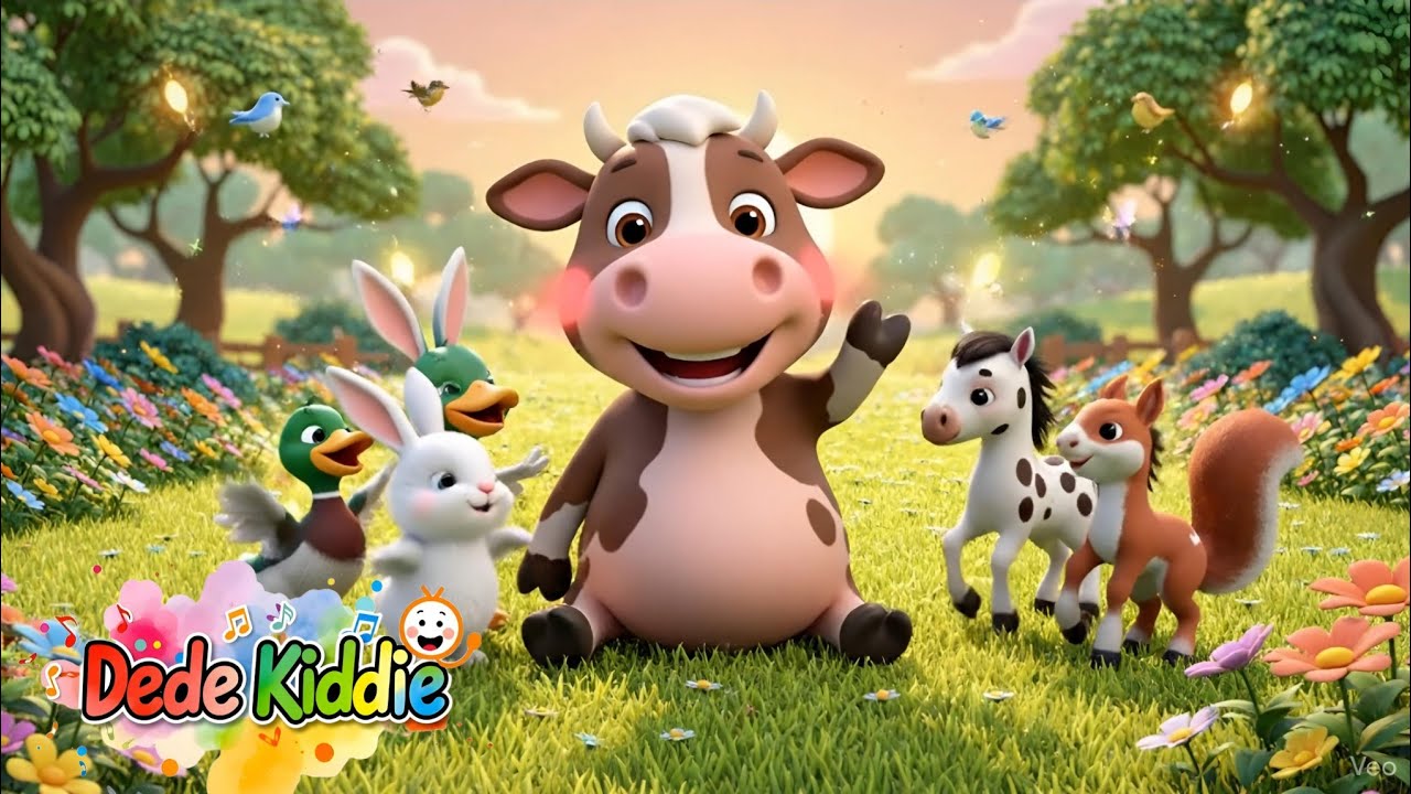 Moo Moo Brown Cow 🐮 | Nursery Rhyme for Kids | Animal Song | Baby Songs & Toddler Learning