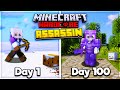 I spent 100 days as an assassin in hardcore minecraftheres what happened