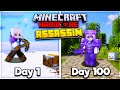 I Spent 100 days as an Assassin in Hardcore Minecraft...Here's What Happened