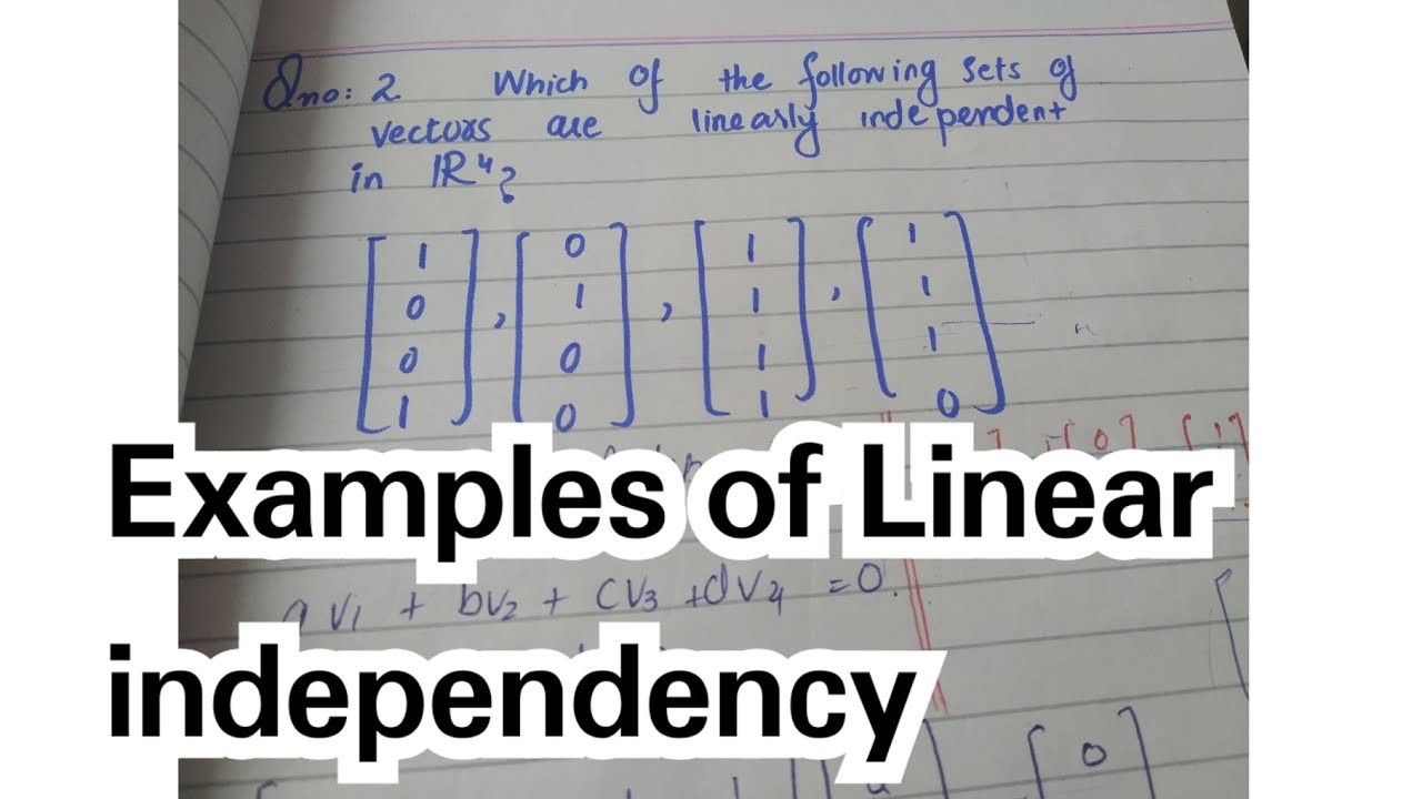 Examples of Linearly Independent Vectors || Lineaar Algebra || Urdu ...