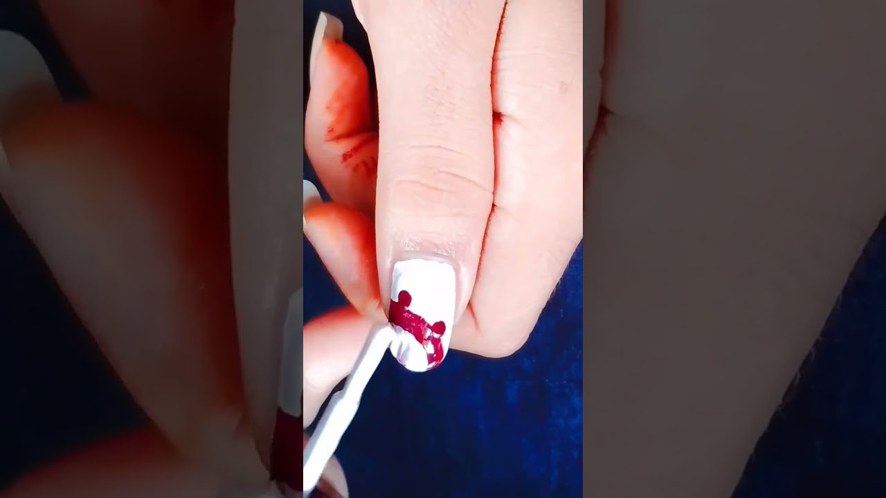 Teddy bear 🐻 simple easy nail art designs 💅 