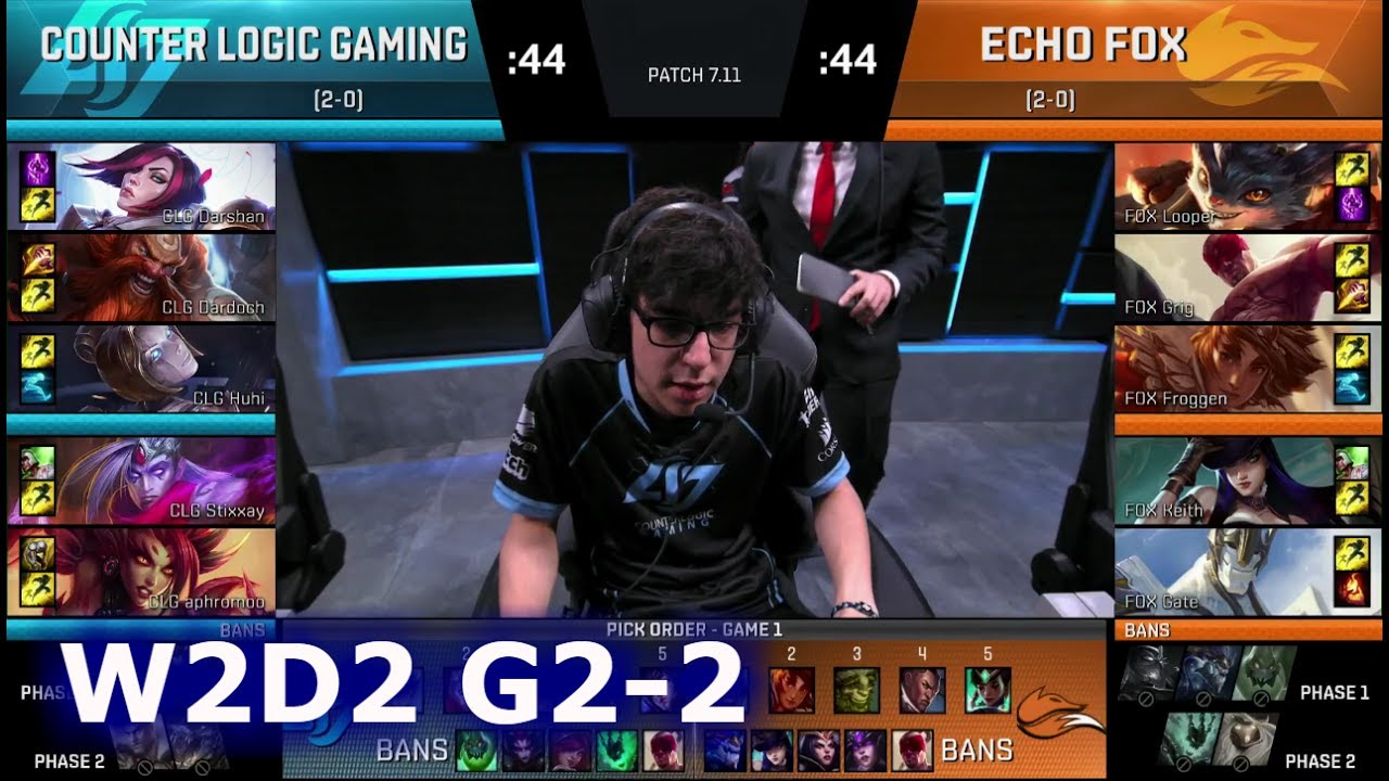 Echo Fox vs CLG | Game 2 S7 NA LCS Summer 2017 Week 2 Day 2 | FOX vs CLG G2 W2D2