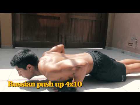 Rutina de pectorales y triceps  / calisthenics home chest workout