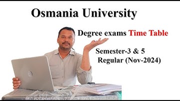 Osmania University Degree Exam Sem3&5 Time Table #ou_degree_exam_timetable2024 #ouexams_sem3&5