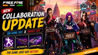 NEW FREE FIRE INDIA UPDATE 😱 BM GAME DEV x SMOKEY DEV Collaboration Confirmed? 🔥