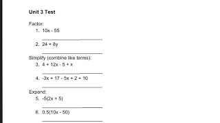 Unit 3 Test Review