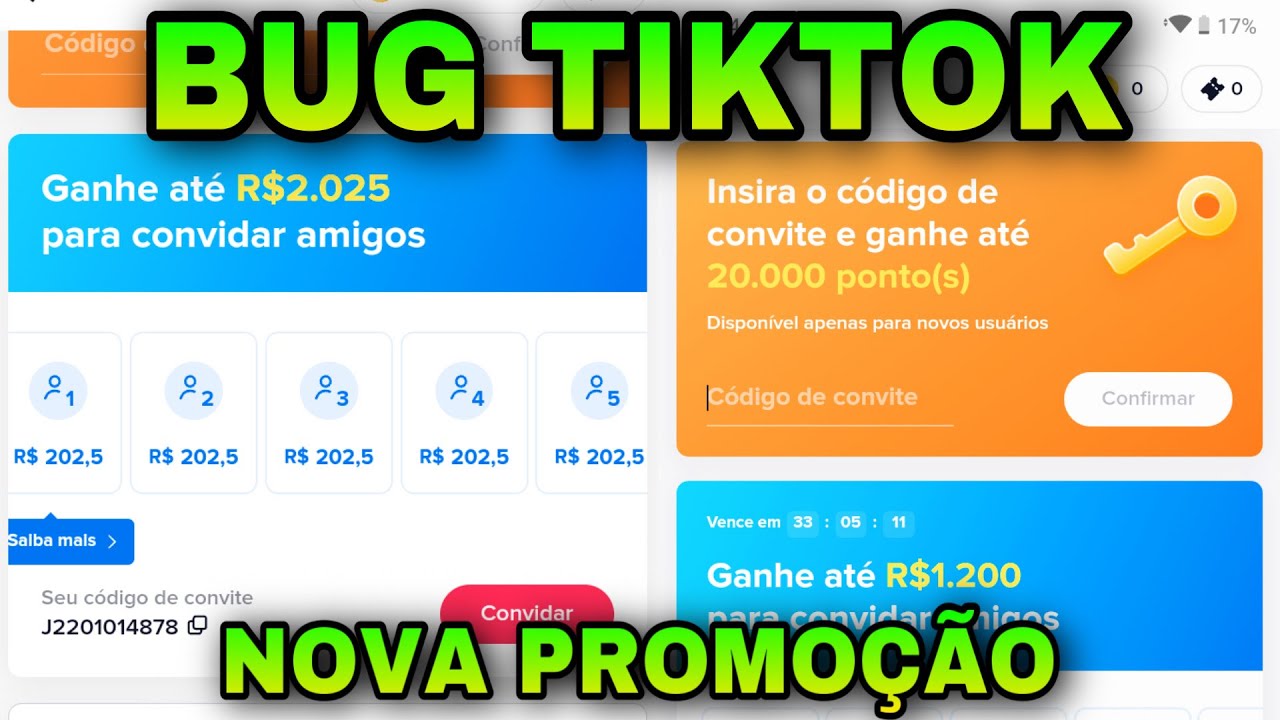 BUG TIKTOK NOVA PROMOÇÃO 2023 COMO VINCULAR O MESMO CÓDIGO VÁRIAS VEZES