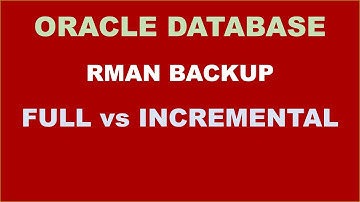 Oracle RMAN Backup Types FULL vs INCREMENTAL