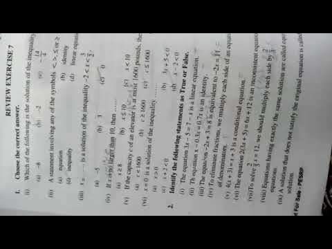 9 class Unit 7 review exercise Q2 true/ false - YouTube
