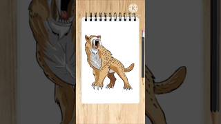 How to Draw a Saber Tooth Tiger 🐯✏️ | Easy Drawing Tutorial #Shorts
