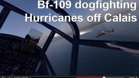 Bf-109 dogfighting Hurricanes off Calais - - - by Søren Dalsgaard