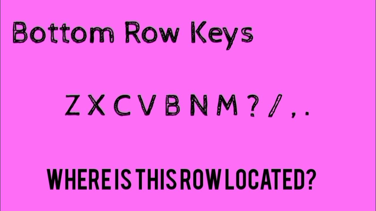 Alphabetic, Numeric and Basic Service Keys YouTube