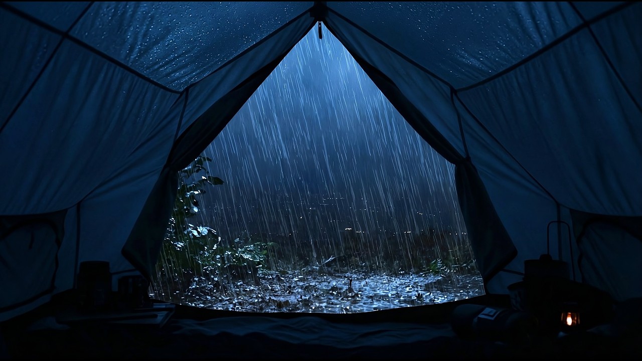 🔴 Rain Sounds in a Quiet Forest Shelter | Drift Into a Peaceful Night