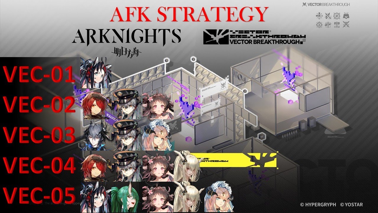 VEC-01 ~ VEC-05 | AFK Strategy | VECTOR BREAKTHROUGH [Arknights] - YouTube