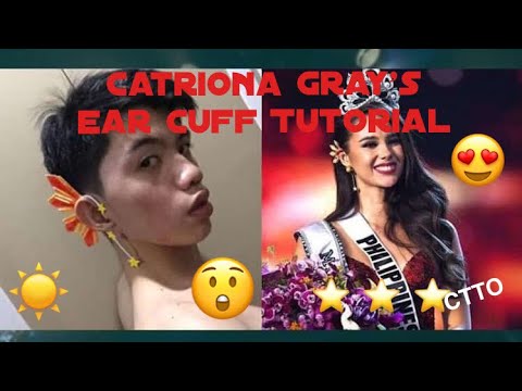 VLOG 12: Catriona Gray's Ear cuff Tutorial (Homemade) - YouTube