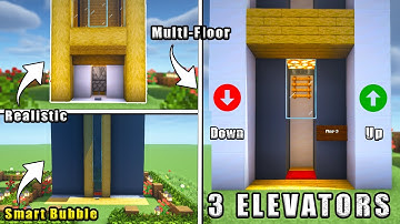 Minecraft: 3 Working Elevator Tutorials! (ALL SECRETS REVEALED)