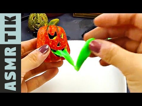 ASMR Freak Family Eating Slimy Pumpkin for Halloween Dinner! Eating Sounds No Talk!