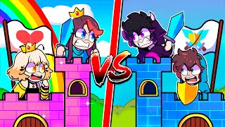 ¡CASTILLO SEGURO De PRINCESAS vs CASTILLO SEGURO De CABALLEROS!  MINECRAFT con FRANCISCOGAMES