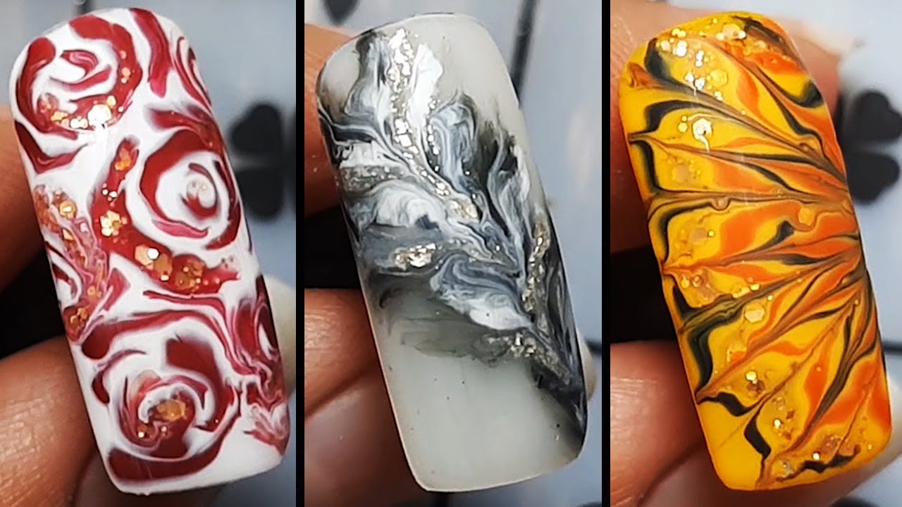 New Easy Drag Marble Nail Art Ideas | New Nail Art Compilation 