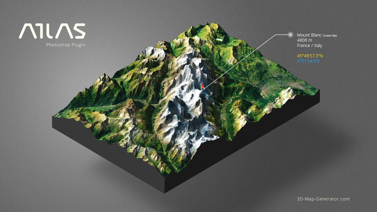 From Google Maps to 3D Map in Photoshop - 3D Map Generator - Atlas