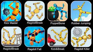 Ragdoll Fall, Puppet Bone, Kick&Break, Kick Master,RagdollBreak,Ragdoll Killer, Rubber Jumping screenshot 2
