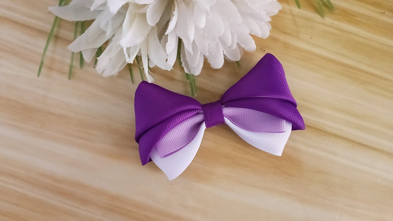BEAUTIFUL RIBBON BOW TUTORIAL 🎀 RIBBON CRAFT YouTube