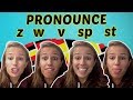 GERMAN PRONUNCIATION 11: Learn to Pronounce Z, W and V, SP and ST