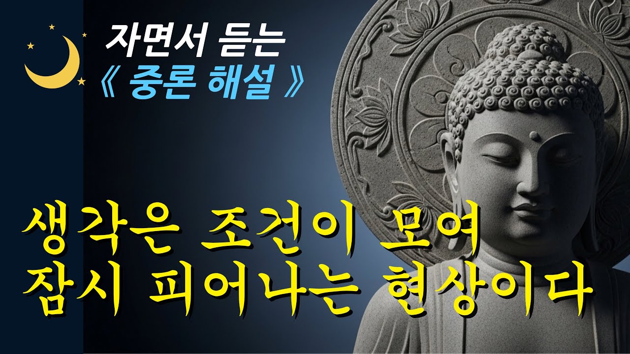 🌙 자면서 들으세요. 생각은 조건이 모여 잠시 피어나는 현상이다ㅣ중론ㅣ부처님 말씀ㅣ오디오북