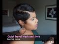 How to Wash and Style Pixie While Traveling!