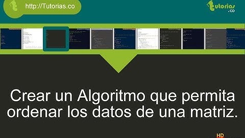 arreglos -- pseudocodigo (ordenar los datos de una matriz)