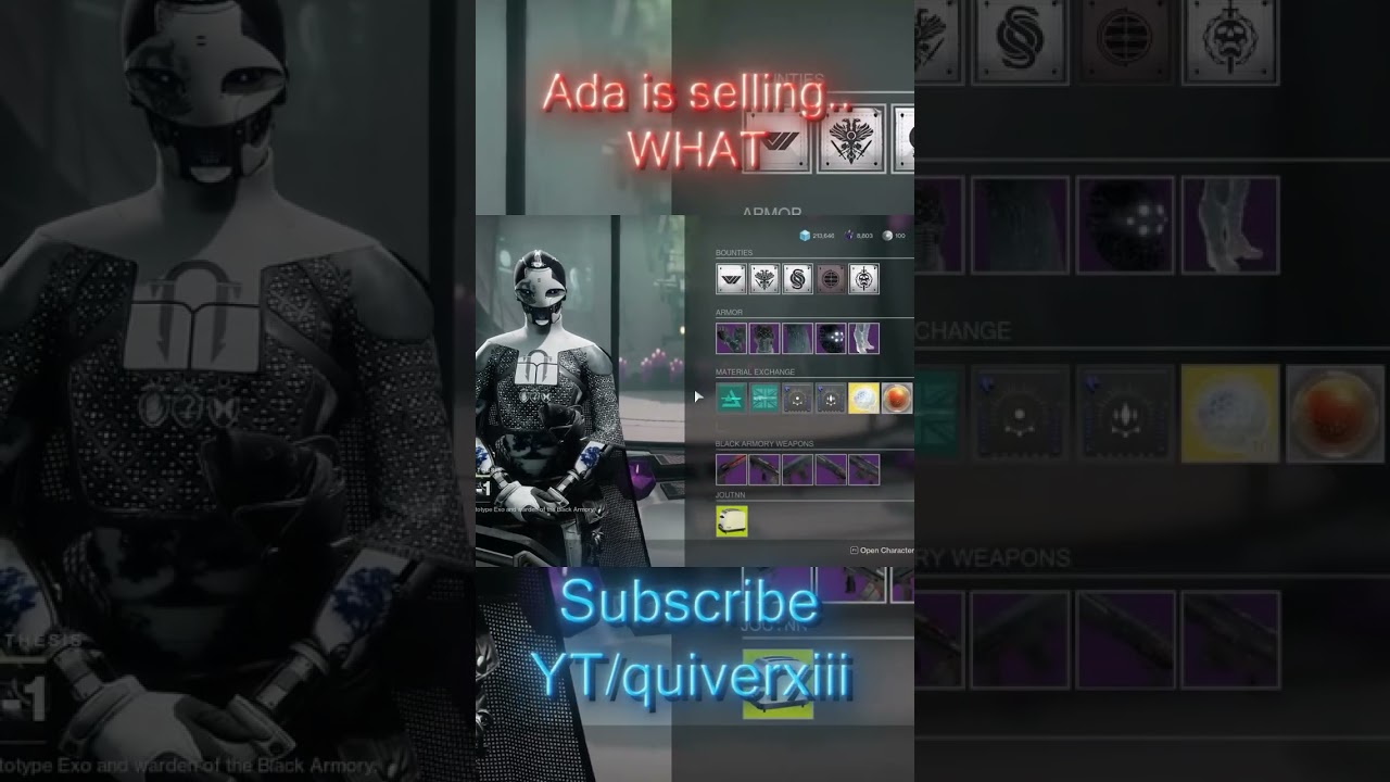 Ada is Selling WHAT #destiny2