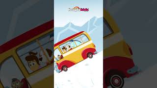 Wheels On The Bus With HooplaKidz Adventure Gang #shorts #nurseryrhymes #kidssong #hooplakidz