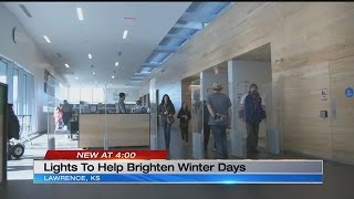 At one Lawrence library, lights help cope with a short day