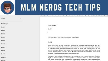 Save time editing email swipes with view outline in Google docs