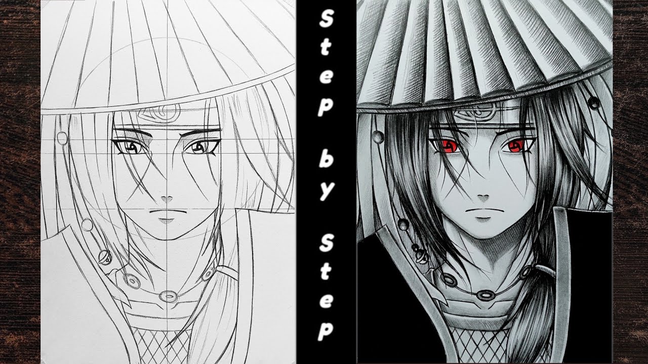 how to draw itachi uchiha shippuden