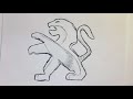 PEUGEOT LOGO EASY DRAWING Learn The Art Of Easy Drawing Step By Step Guide