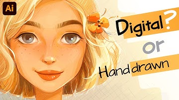 FACE DRAWING in ADOBE ILLUSTRATOR. Vector Portrait