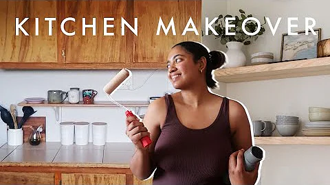 KITCHEN MAKEOVER ON BUDGET #2 | new shelves + diy ...