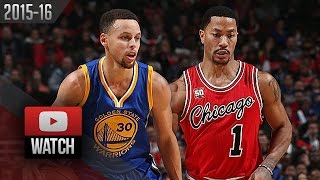 Stephen Curry vs Derrick Rose PG DUEL Highlights (2016.01.20) Bulls vs Warriors - SICK!