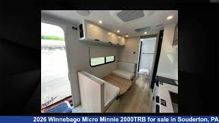Wonderful 2026 Winnebago Micro Minnie Travel Trailer RV For Sale in Souderton PA